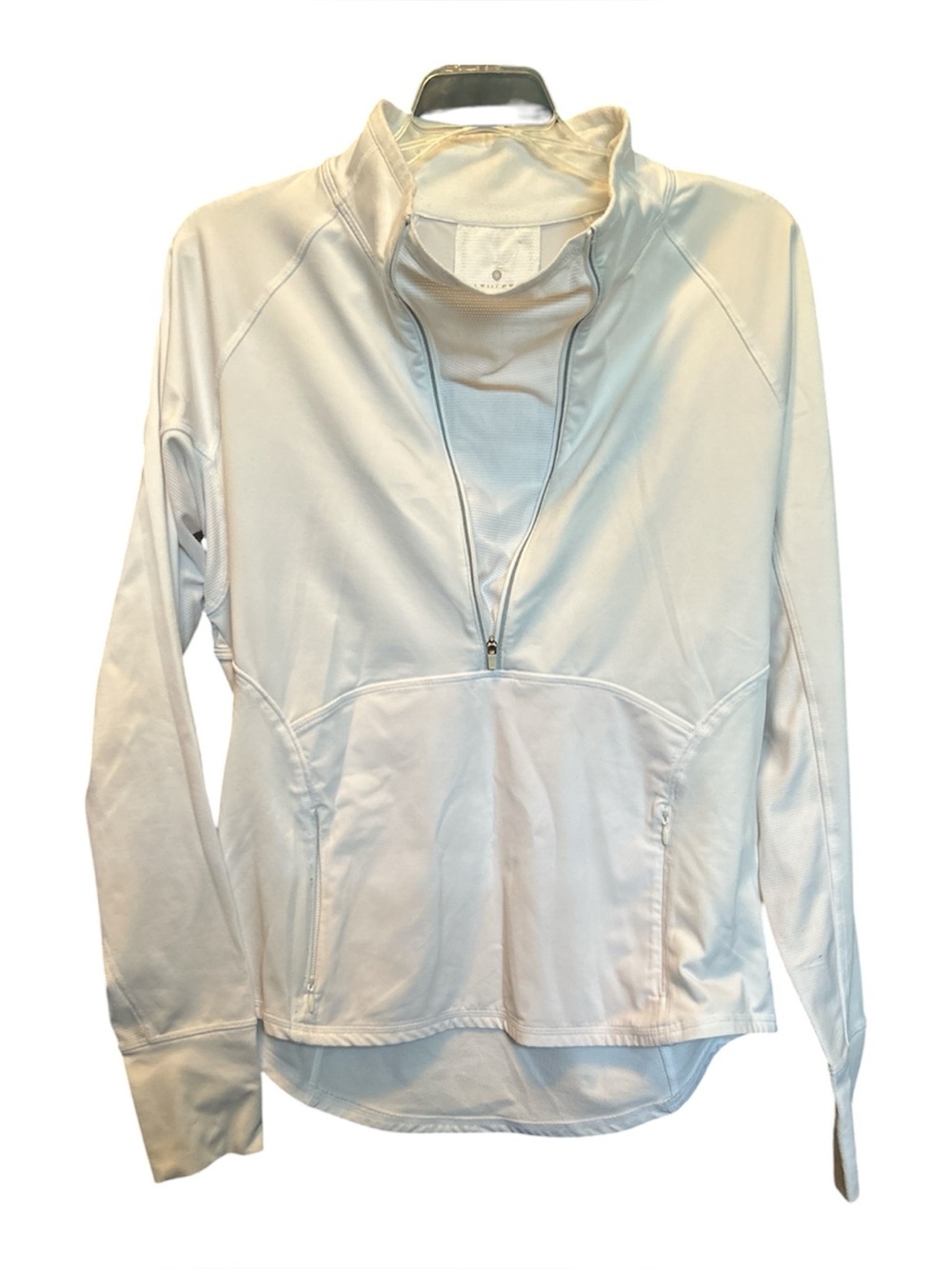 Athleta tech mesh detail half zip pull over size large